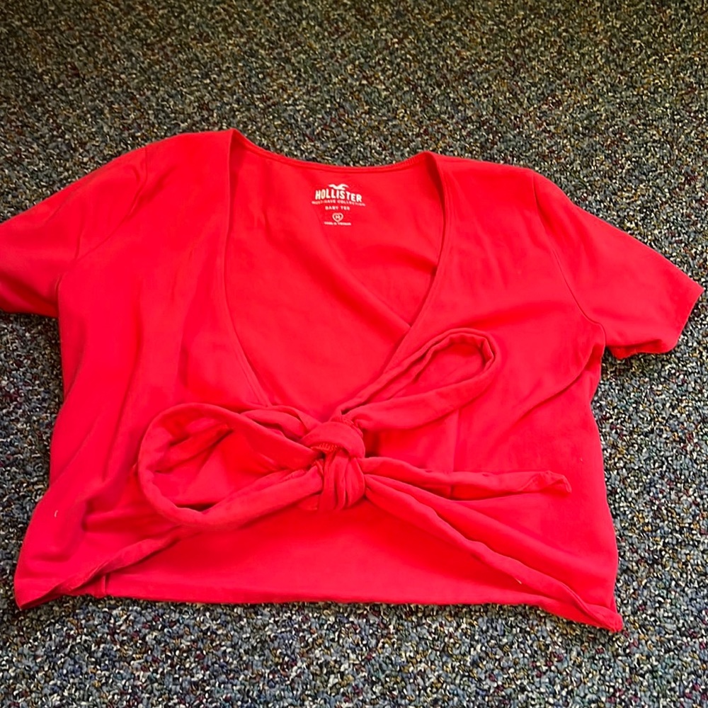 Hollister Vibrant Red Baby Tee. Size Medium.